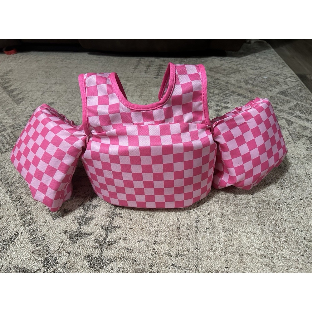 Drip Pink Checkered Arm Floatie